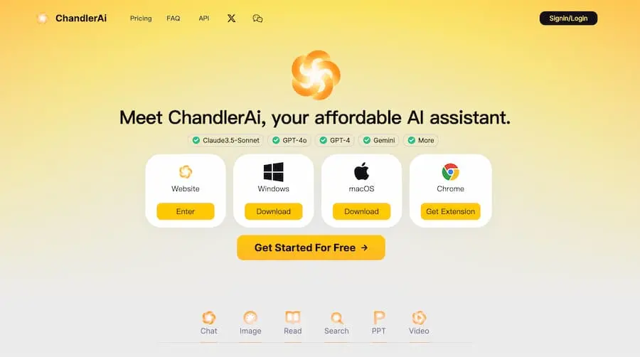 ChandlerAi｜综合性人工智能助手平台 提供多种AI服务-全知学堂