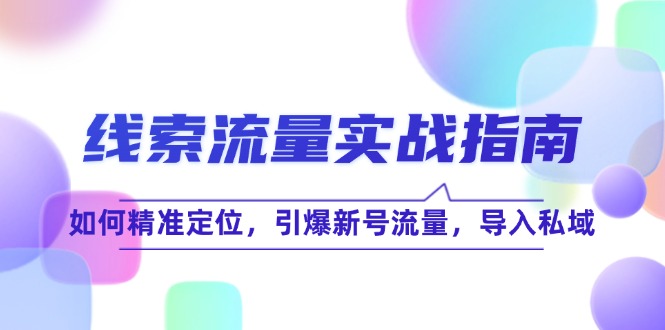 线 索 流 量-实战指南：如何精准定位，引爆新号流量，导入私域-全知学堂