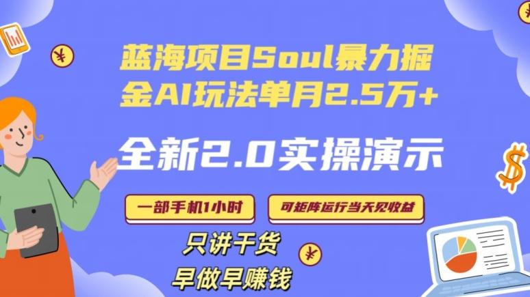 Soul怎么做到单月变现25000+全新2.0AI掘金玩法全程实操演示小白好上手【揭秘】-全知学堂