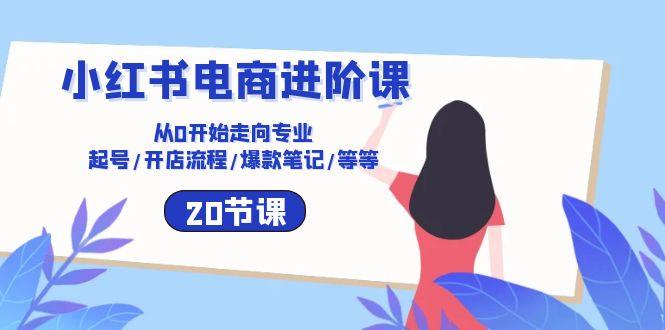 小红书电商进阶课：从0开始走向专业 起号/开店流程/爆款笔记/等等(20节-全知学堂