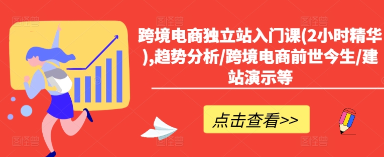 跨境电商独立站入门课(2小时精华),趋势分析/跨境电商前世今生/建站演示等-全知学堂