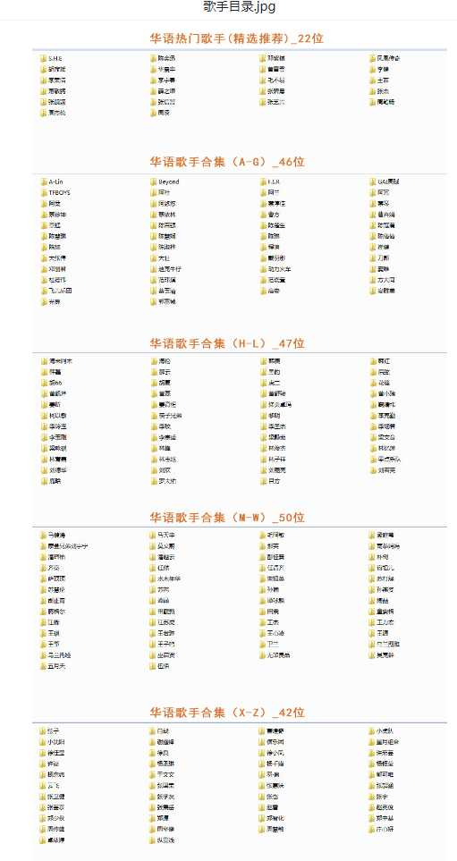 【音乐】歌手合集（100多位歌手合集）-全知学堂