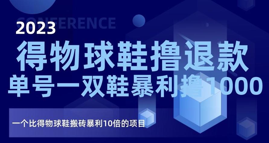 2023得物球鞋撸退款，单号一双鞋暴利撸1000，一个比得物球鞋搬砖暴利10倍的项目【揭秘】-全知学堂