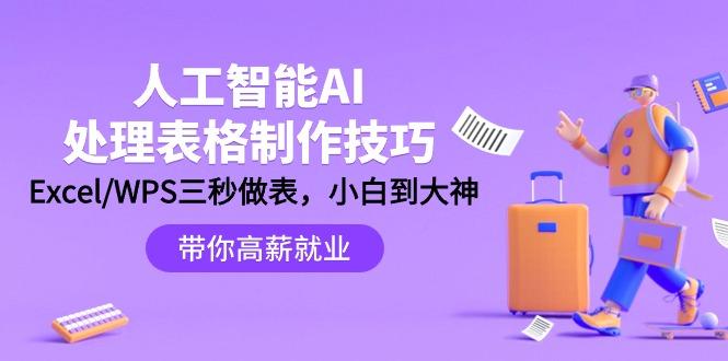 (9459期)人工智能-AI处理表格制作技巧：Excel/WPS三秒做表，大神到小白-全知学堂