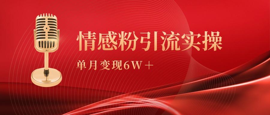 (9473期)单月变现6w+，情感粉引流变现实操课-全知学堂