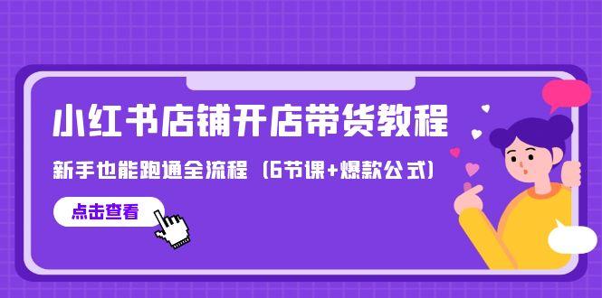 (9883期)最新小红书店铺开店带货教程，新手也能跑通全流程(6节课+爆款公式)-全知学堂