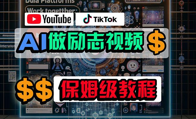 利用AI制作励志视频，在YouTube和TikTok赚钱，小白可做(附工具-全知学堂