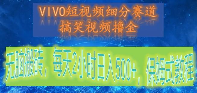 VIVO短视频细分赛道，搞笑视频撸金，无脑搬砖，每天2小时日入500+，保姆式教程-全知学堂