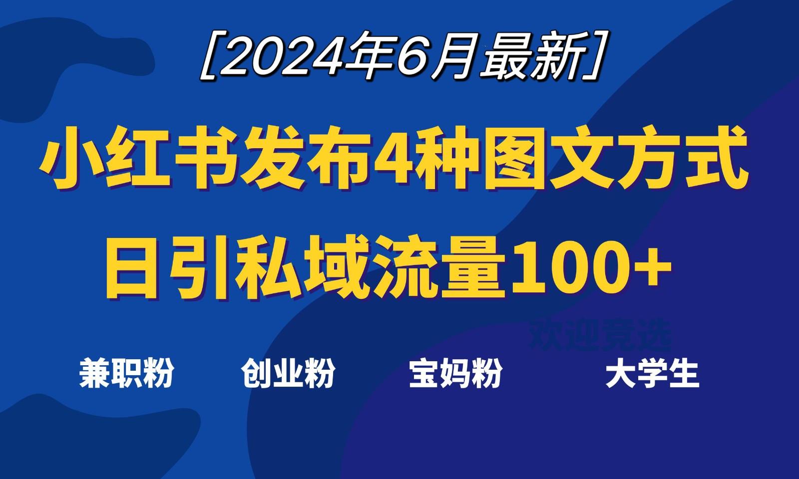 小红书发布这4种图文，就能日引私域流量100+-全知学堂