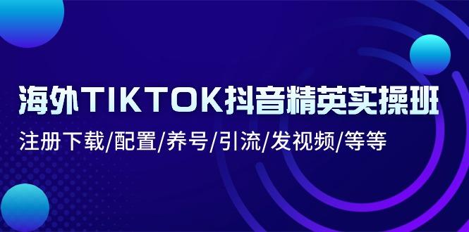 海外TIKTOK抖音精英实操班：注册下载/配置/养号/引流/发视频/等等-全知学堂