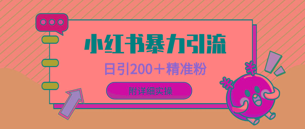 (9582期)小红书暴力引流大法，日引200＋精准粉，一键触达上万人，附详细实操-全知学堂