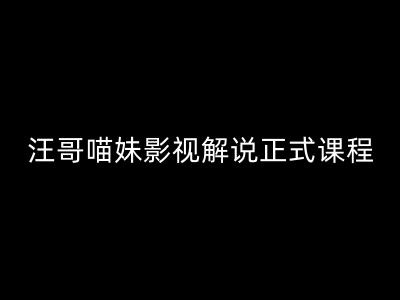 汪哥影视解说正式课程：剪映/PR教学/视解说剪辑5大黄金法则/全流程剪辑7把利器等等-全知学堂