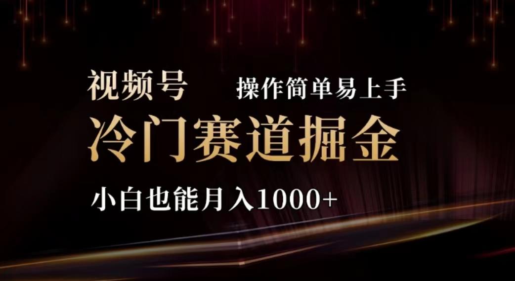 2024视频号冷门赛道掘金，操作简单轻松上手，小白也能月入1000+-全知学堂