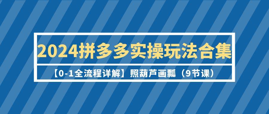 (9559期)2024拼多多实操玩法合集【0-1全流程详解】照葫芦画瓢(9节课)-全知学堂