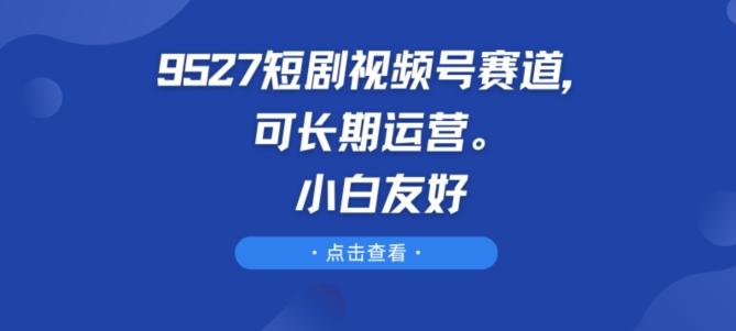 9527短剧视频号赛道，可长期运营，小白友好【揭秘】-全知学堂