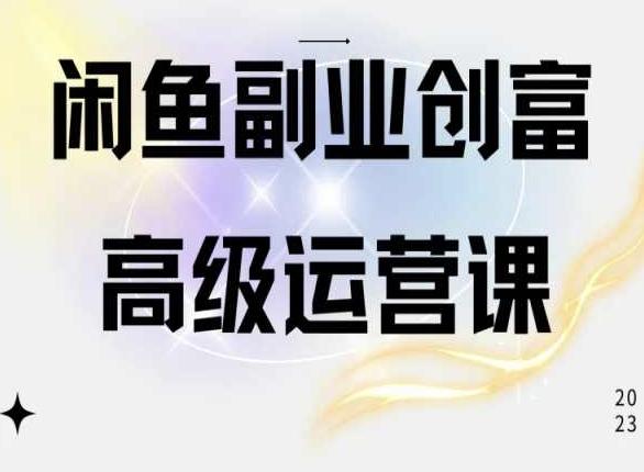 闲鱼电商运营高级课程，一部手机学会闲鱼开店赚钱-全知学堂