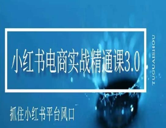 小红书电商实战精通课3.0，抓住小红书平台的风口，不错过有一个赚钱的机会-全知学堂