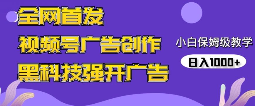 全网首发蝴蝶号广告创作，用AI做视频，黑科技强开广告，小白跟着做，日入1000+【揭秘】-全知学堂